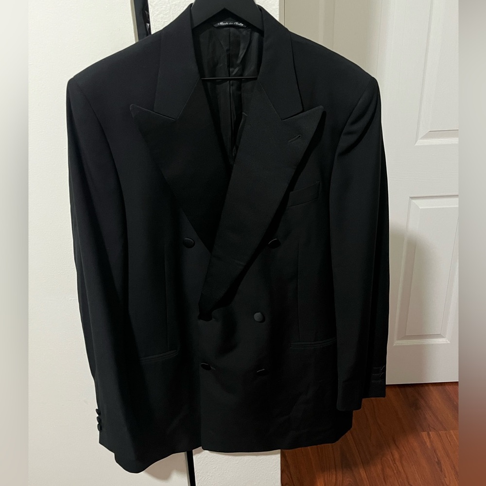 Canali Black Double-Breasted Tuxedo Jacket